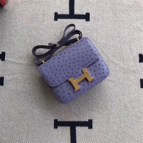 hermes purple ostrich leather|ostrich constance bags for sale.